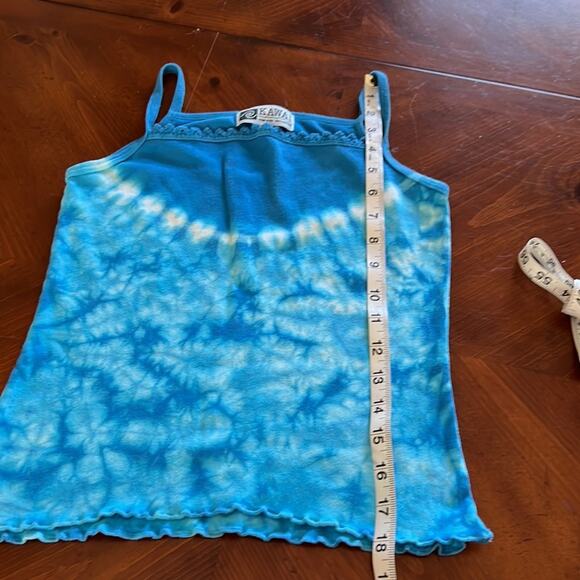 Kawai Girls XL Blue Tie Dye Knit Tank Top - Picture 5 of 5